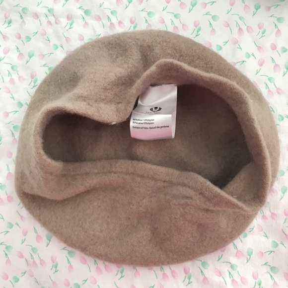 FRAAS Solid Taupe Brown French Beret Hat Wool Blend - Picture 3 of 3